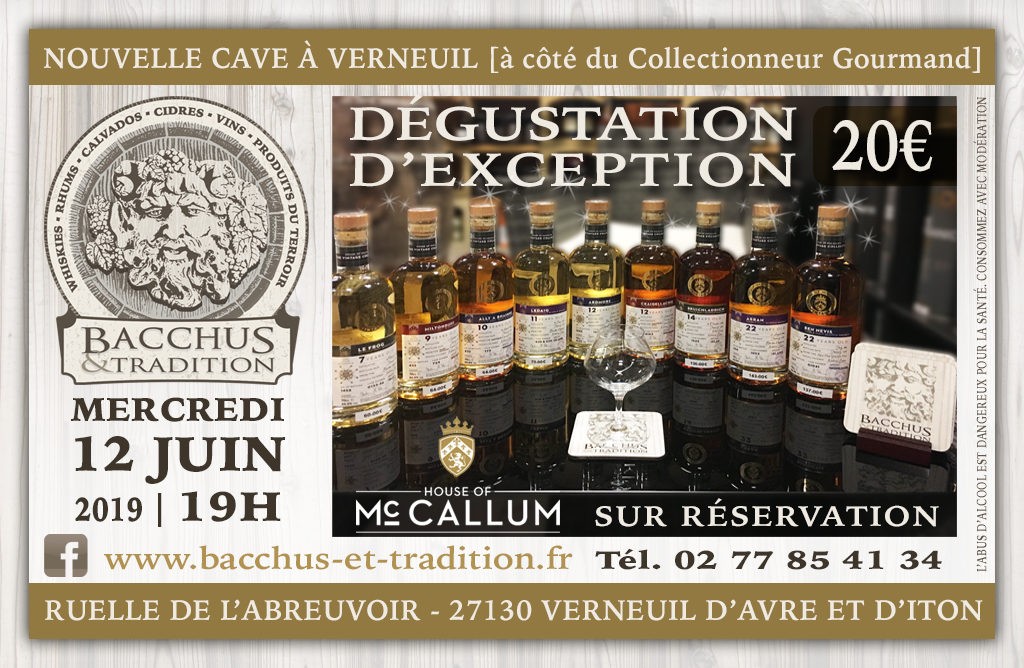 12 juin 2019 : Dégustation de whiskies - Mc CALLUM