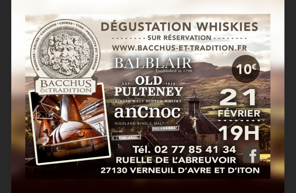 21 févr. 2020 : Dégustation de whiskies BALBLAIR