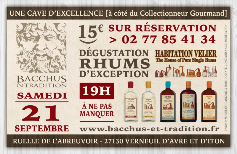 21 sept. 2019 : Dégustation de Rhums - Habitation Velier