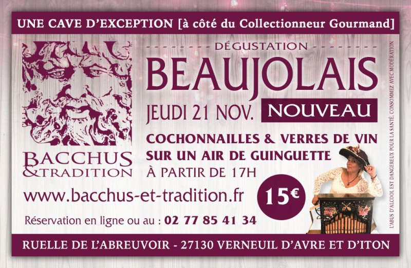 21 nov. 2019 : Dégustation de vins Beaujolais